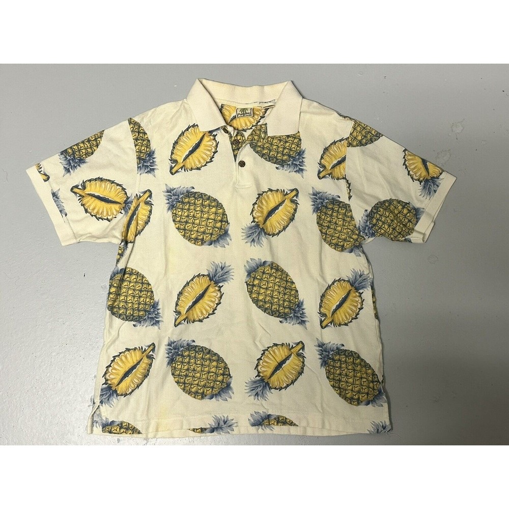 Morro Bay Short Sleeve Button Up Men's Hawaiian Shirt Size M